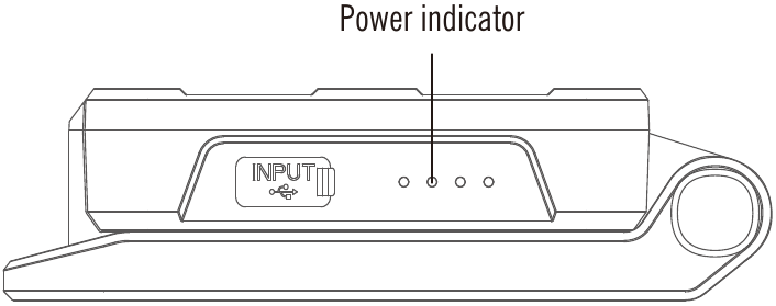 LOCATIE EN BESCHRIJVING VAN DE BATTERIJ-INDICATOR