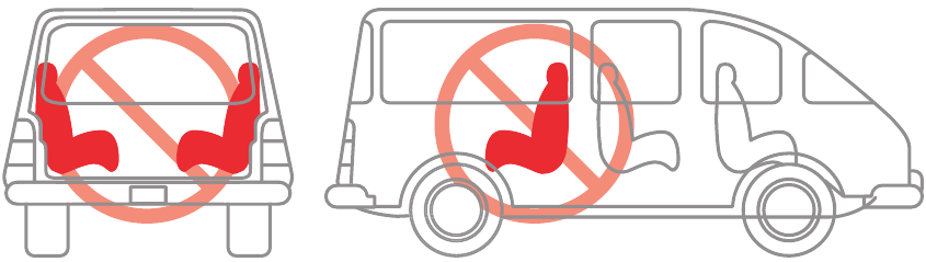 Alleen installeren in naar voren gerichte autostoelen