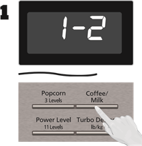 Koffie/melk-menu