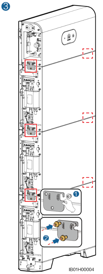 Batterij-uitbreidingsmodules installeren - Stap 3