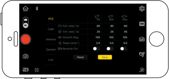 Stabilisatorparameters aanpassen