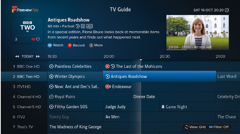 TV-gids bediening