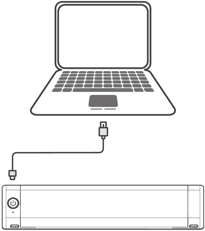 Verbinding voor afdrukken via computer met datakabel