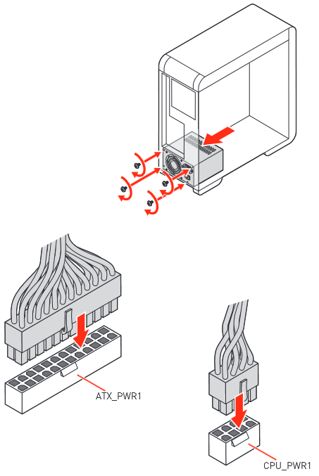 De stroomconnectoren aansluiten