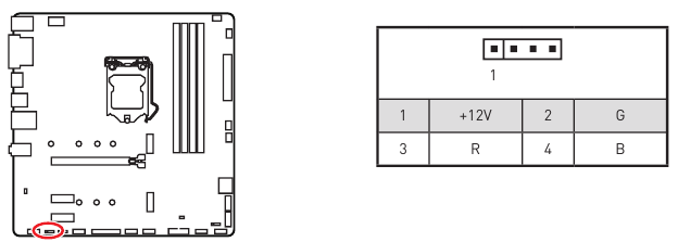 JRGB1: RGB LED-connector
