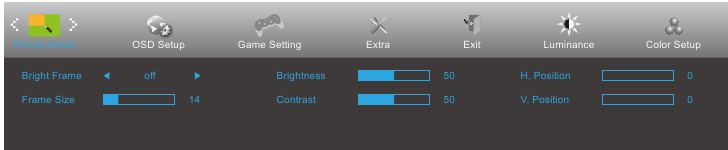 OSD-instelling - Picture Boost