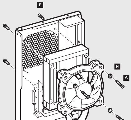 Intel-installatie - Stap 3 - Ventilator/radiator installeren