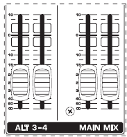 Alt 3-4 en main mix-fader