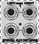Stereo aux return-connectoren