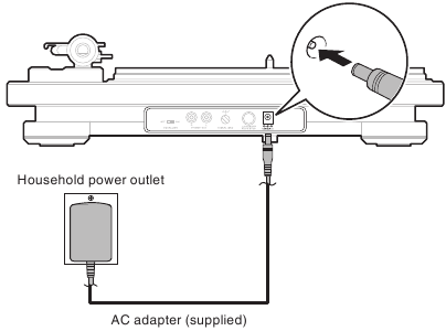 De AC-adapter aansluiten