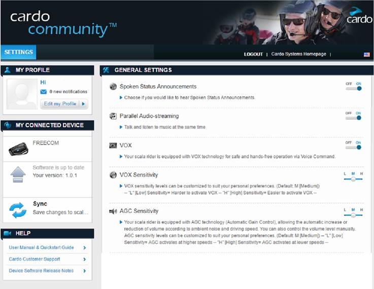 INSTELLINGEN CONFIGUREREN VIA CARDO COMMUNITY