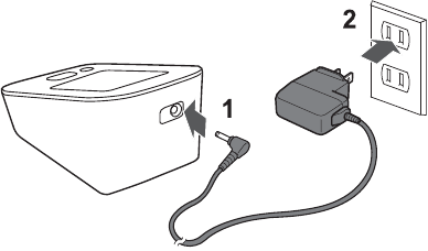 De AC-adapter gebruiken
