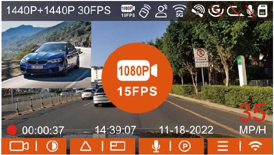 Parkeermodus - Opname met lage bitrate