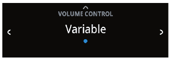 VOLUME CONTROL LEVEL INSTELLING NAVIGEREN - Stap 1