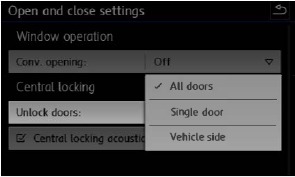 Aanpassen welke deuren te ontgrendelen met Keyless Access