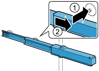 Telescopische rails installeren - Stap 1