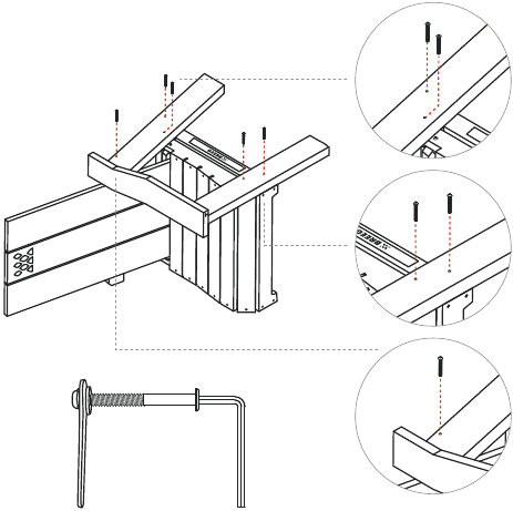 MONTAGE-INSTRUCTIES - Stap 3 - BEVESTIG DE LINKERARM