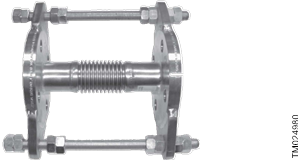 Metalen balgexpansieverbinding met begrenzingsstangen