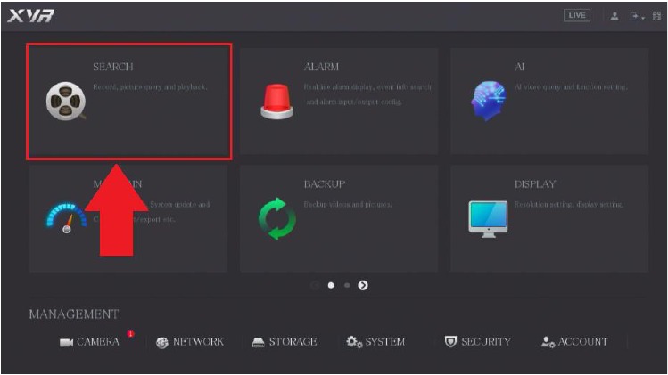 Afspeelfunctie openen - Interface voor afspeelfunctie openen