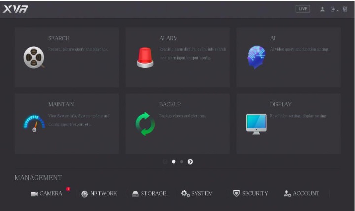 Main Menu overview