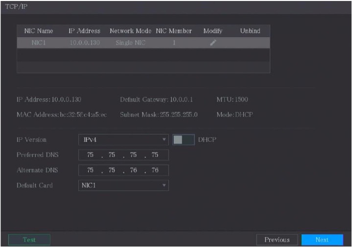 Startup Wizard Walkthrough - TCP/IP screen