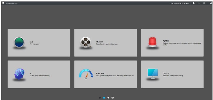 Overzicht van de webinterface
