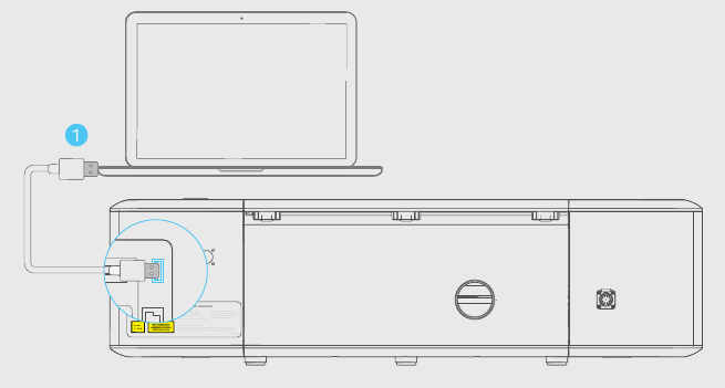 Verbinding maken met de USB-kabel
