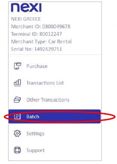 Selecteer 'Batch'