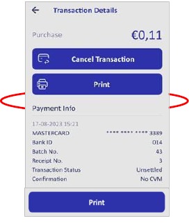 Selecteer 'Print'