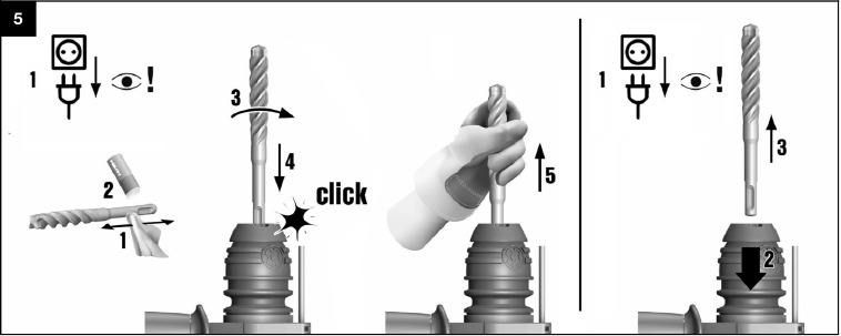 Gebruik - Het accessoiregereedschap bevestigen