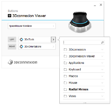 Assigning Commands using the flyout window