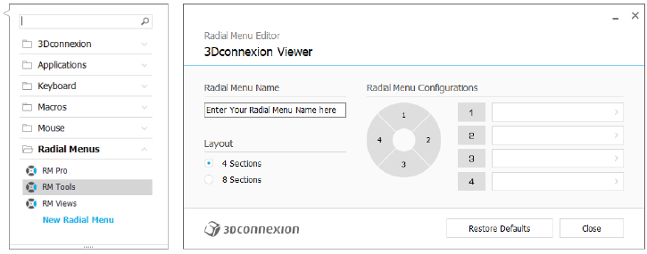 Settings - Step 4 - Creating Radial Menus