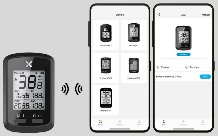 XOSS APP-verbinding