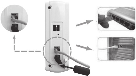Server inschakelen - Stap 2 - Gebruik de LAN-kabel
