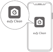 Download de eufy Clean-app uit de App Store (iOS-apparaten) of Google Play (Android-apparaten).