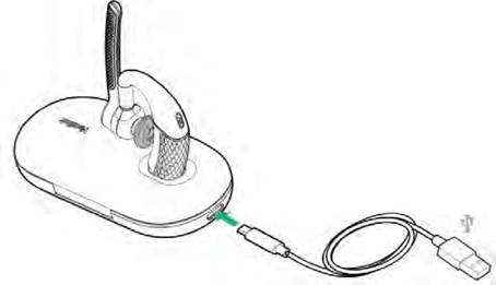 Headset opladen - Stap 1