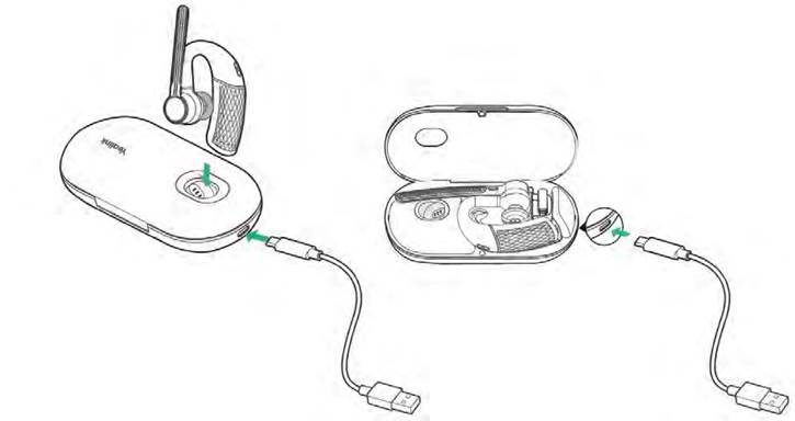 Headset opladen - Stap 4