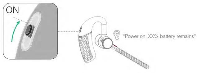 Headset inschakelen