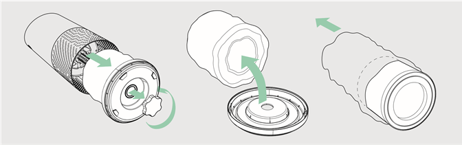 AAN DE SLAG - Verwijder de plastic zak van het filter