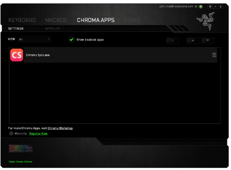 APPS LIST TAB - Stap 1
