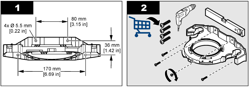 Installatie - De servicebeugel installeren