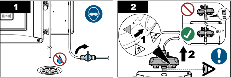 De vial vervangen - Stap 1