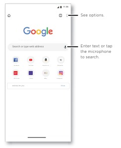 Voorbeeld van de Chrome-browser