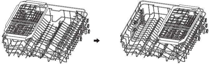 Tips voor het inladen van de korf - Schuifbaar bestekrek