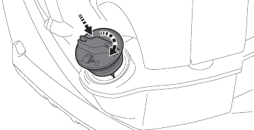 De brandstoftankdop met schroefdraad installeren