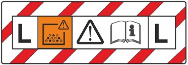 Speciale stickers op het product - Voor de UL-eenheden