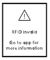 Afbeelding van RFID ongeldige foutmelding op het scherm
