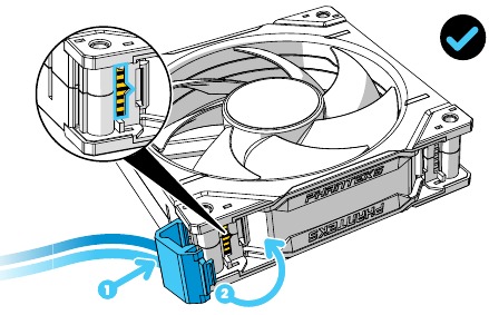 Kabel aansluiten op de IN-Port - Stap 1