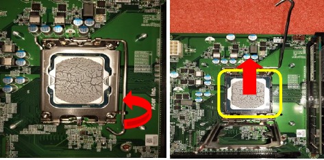 Het moederbord verwijderen - Stap 4 - Verwijder de CPU