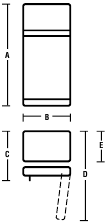 Diagram met afmetingen